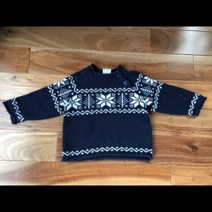 Hanna Andersson size 70 (6-12mo) sweater snowflake
